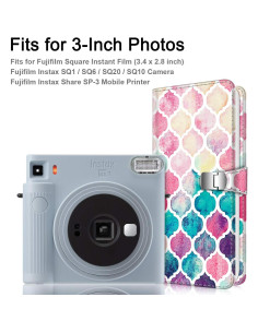 Álbum de Fotos Fintie 64 Bolsillos Cuero Vegan Amor Marroquí 2