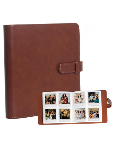 Álbum de Fotos Aisnyho 288 Bolsillos Cuero Marrón 20x19.5 cm
