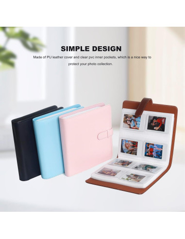 Álbum de Fotos Aisnyho 288 Bolsillos Cuero Marrón 20x19.5 cm