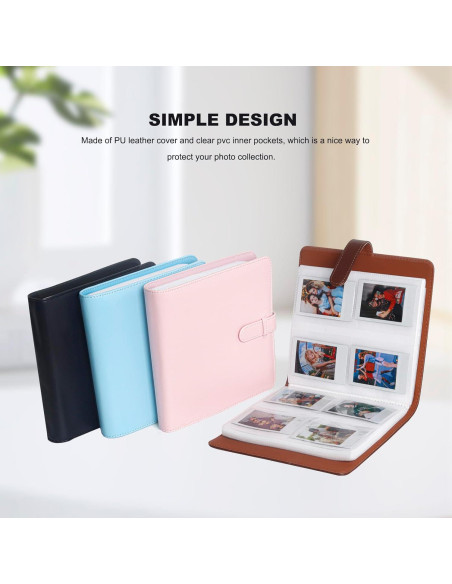 Álbum de Fotos Aisnyho 288 Bolsillos Cuero Marrón 20x19.5 cm