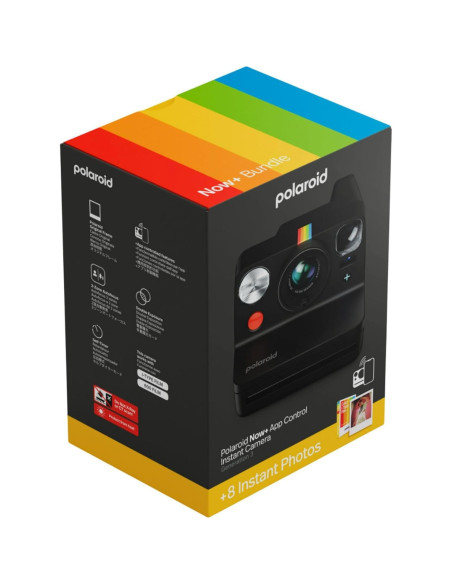 Cámara Instantánea Polaroid Now+ Gen 3 Negra + 8 Fotos