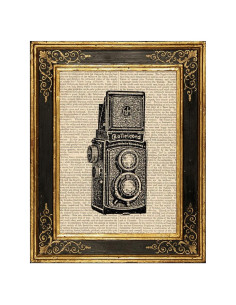 Impresión de Arte Vintage en Página de Libro 20.32x26.67 cm