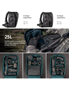 Mochila para cámara PGYTECH OneMo 2 45L Negra con bolso 2