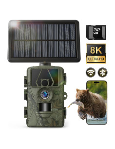 Cámara de Sendero Solar Deerneuf PR801W 8K 60MP WiFi Bluetooth