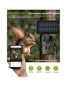 Cámara de Sendero Solar Deerneuf PR801W 8K 60MP WiFi Bluetooth 2