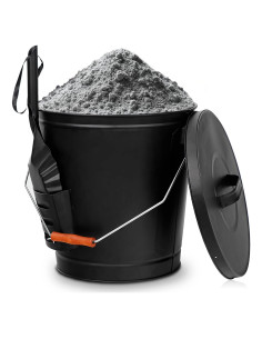 Cubeta de cenizas Nouva 19.5L con tapa y pala de metal