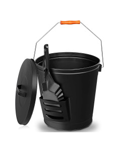 Cubeta de Cenizas HomGarden 19.5L con Tapa y Pala de Metal