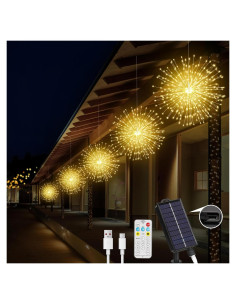 Luces de Fuegos Artificiales Solar MERRIMAX 1000 LED 5 Cadenas
