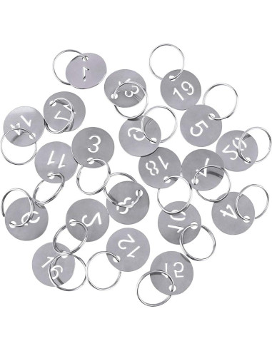 Etiquetas de Número de Llaves Dedoot, Paquete de 20, 23mm