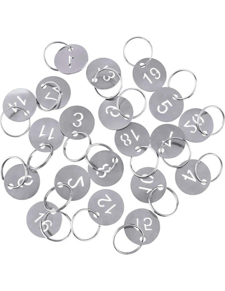 Etiquetas de Número de Llaves Dedoot, Paquete de 20, 23mm