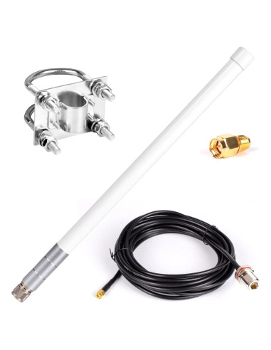 Antena Fibra de Vidrio Slinkdsco 915MHz 5.8dBi 40cm con Cable 6m