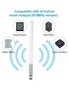 Antena Fibra de Vidrio Slinkdsco 915MHz 5.8dBi 40cm con Cable 6m 2