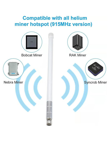 Antena Fibra de Vidrio Slinkdsco 915MHz 5.8dBi 40cm con Cable 6m