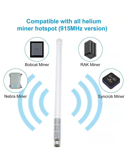 Antena Fibra de Vidrio Slinkdsco 915MHz 5.8dBi 40cm con Cable 6m