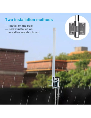 Antena Fibra de Vidrio Slinkdsco 915MHz 5.8dBi 40cm con Cable 6m