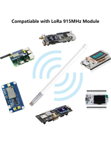 Antena Fibra de Vidrio Slinkdsco 915MHz 5.8dBi 40cm con Cable 6m