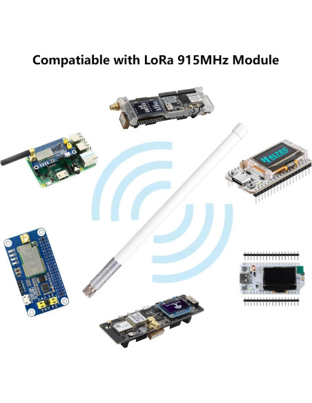 Antena Fibra de Vidrio Slinkdsco 915MHz 5.8dBi 40cm con Cable 6m