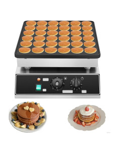 Máquina de Pancakes Mini TMHWYP 36 Cavidades 1000W Acero Inoxidable