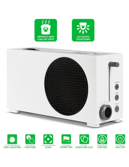 Tostadora Ukonic Xbox Series S, 2 rebanadas, 6 configuraciones