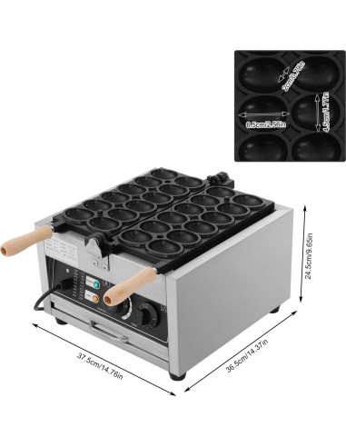 Máquina Eléctrica para Hacer Pancakes Holandeses CUBELLIN 1800W