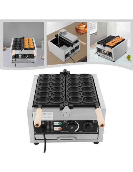 Máquina Eléctrica para Hacer Pancakes Holandeses CUBELLIN 1800W