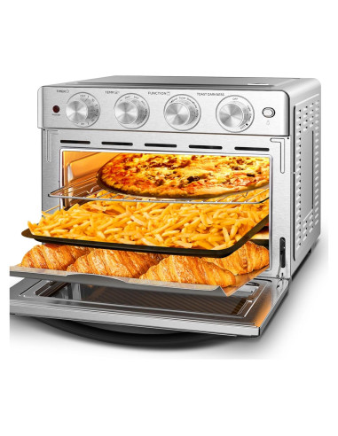 Horno de Aire Geek Chef 26QT, Freidora de Aire y Tostador