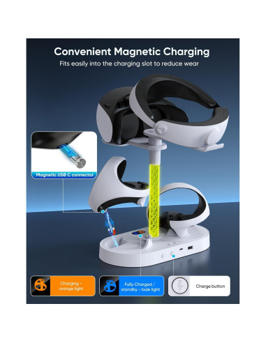 Soporte de Carga FastSnail para PS VR2 con Luz RGB