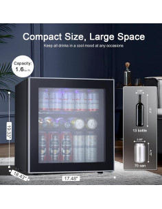 Mini Nevera Enfriadora Antarctic Star 60 Latas 1.6 Pies Cúbicos 2