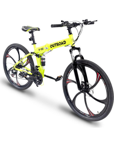 Bicicleta de Montaña Plegable OUTROAD 26" Doble Suspensión 21 Velocidades