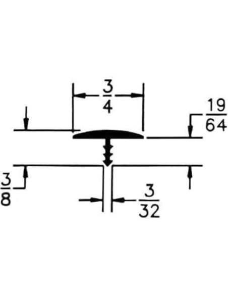 Moldura T Roja Flexible Edge Supply 1.9 cm x 3.66 m para DIY