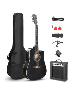 Guitarra Acústica Eléctrica Ktaxon 41" Completa con Amplificador