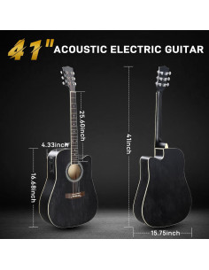 Guitarra Acústica Eléctrica Ktaxon 41" Completa con Amplificador 2