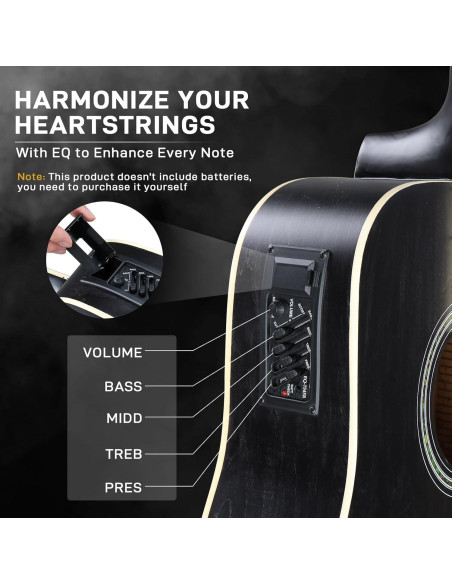 Guitarra Acústica Eléctrica Ktaxon 41" Completa con Amplificador