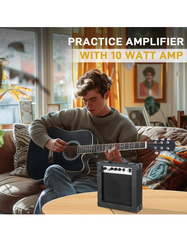 Guitarra Acústica Eléctrica Ktaxon 41" Completa con Amplificador