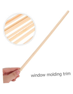 Moldura Triangular de Madera para Ventana 30x0.6 cm IWOWHERO 2