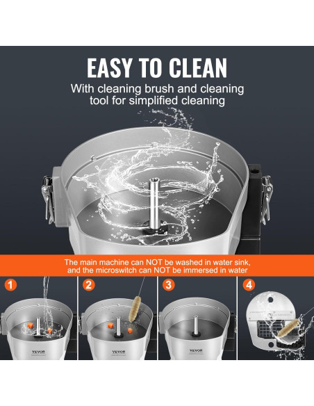 Cortadora de Verduras Eléctrica VEVOR 4 en 1 200W Acero Inoxidable
