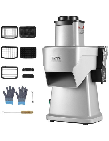 Cortadora de Verduras Eléctrica VEVOR 4 en 1 200W Acero Inoxidable