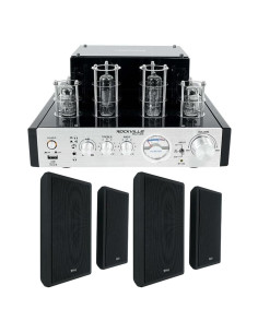 Amplificador de tubos Rockville BluTube + 2 Altavoces RockSlim