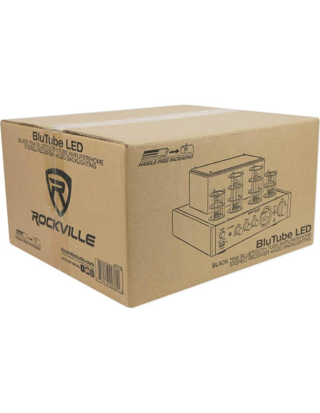 Amplificador de Tubo Rockville BluTube LED + 2 Altavoces Techo 5.25"