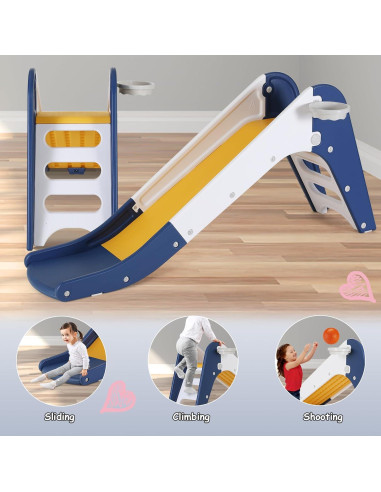 Tobogán 3 en 1 MAMIZO para Niños Pequeños - Azul Amarillo