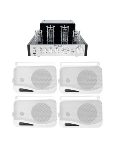 Amplificador de Válvulas Rockville BluTube + 2 Altavoces 4"