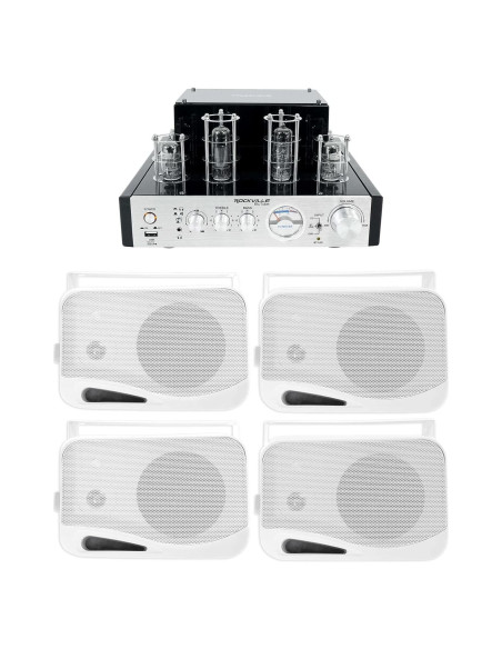 Amplificador de Válvulas Rockville BluTube + 2 Altavoces 4"