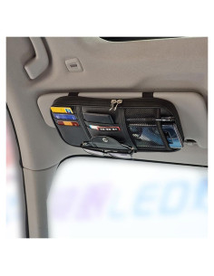 Organizador de Visera de Coche Takelablaze Negro 30.99x15.49cm
