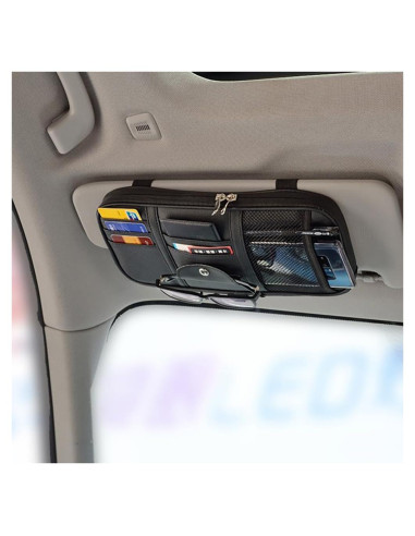 Organizador de Visera de Coche Takelablaze Negro 30.99x15.49cm