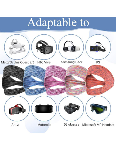 5 Pcs Máscara de Ojos VR Ajustable Transpirable para Dispositivos