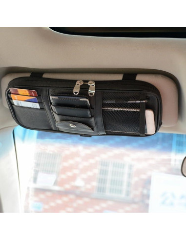 Organizador de Visera de Coche Takelablaze Negro 30.99x15.49cm