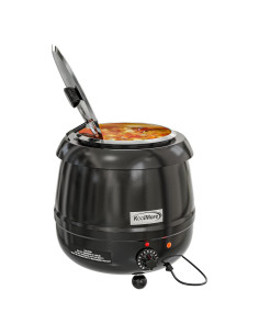 Calentador de Sopa Eléctrico KoolMore 9.46L con Tapa Bisagra