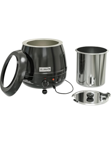 Calentador de Sopa Eléctrico KoolMore 9.46L con Tapa Bisagra