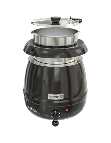 Calentador de Sopa Eléctrico KoolMore 9.46L con Tapa Bisagra