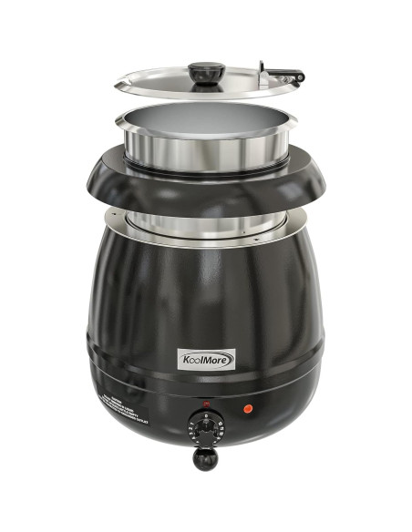 Calentador de Sopa Eléctrico KoolMore 9.46L con Tapa Bisagra